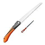 Aischens Handsäge, Klappsäge, 21 cm Rostfreies Stahl-Sägeblatt, Sägeblatt klappbar, Camping/Schnittsäge mit scharfem Blatt, Weicher Silikongriff - Handsäge Baumsäge Garten-Säge Holzsäge Faltsäg