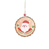 FEIZAO Frohe Weihnachten Anhänger Weihnachtsdeko Holz Weihnachtsanhänger Basteln Weihnachtsschmuck 2021 Hängende Charms DIY Anhängerweihnachtsdeko Holzanhänger Christbaumanhänger Geschenkanhäng