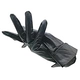 JEONSWOD Lederhandschuhe Winter Damen Lederhandschuhe Modisch Winter Warm Und Schön (Color : Black, Size : 8.5)