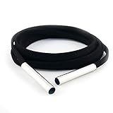 Design in Leather Wildleder Kette stürmische Steppe 2.0' zum Wickeln Metallfinisch inkl. schöner Geschenktasche (schwarz/Silber)