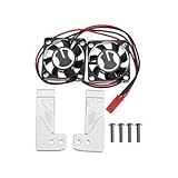 RC Ersatzteile Intake Sec Cooling Air Grille Simulation Fan Kit Für 1/10 Trx4 RC Autoteile - Schwarz (Color : Silver)