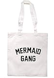 illustratedidentity Mermaid Gang Tragetasche 37,5 x 42 cm mit langen Griffen, Beige - natur - Größe: Einheitsgröß