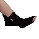 Zehenspreizer Socken gegen Hallux Valgus Zehentrenner Entspannung der Füße für Damen, Herren & Kinder Farbe Schw