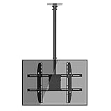 TV Deckenhalterung, für 22-75' Zoll Flach & Curved Höhenverstellbare Halterung an Flachdach oder Dachschrägen Fernseher bis zu 50kg, max.VESA 600x400mm Schwenkbare Neigb