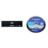 Pioneer BDR-S12UHT Interner 16x BD / DVD / CD-Brenner & VERBATIM BD-R Dual Layer Blu-ray Rohlinge 50 GB I Blu-ray-Disc mit 6-facher Schreibgeschwindigkeit I 10er-Pack Sp