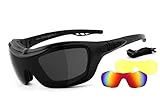 HELLY® - No.1 Bikereyes® | Motorradbrille, Multifunktionsbrille, Bikerbrille | beschlagfrei, winddicht | Wechselgläser: Tag & Nacht (HLT® Sicherheitsglas) | Bügel & Band wechselbar| Brille: bandit 2