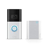 Ring Video Doorbell 3 + Ring Chime von Amazon | HD-Video (1080p), verbesserte Bewegungserfassung | Mit 30-tägigem Testzeitraum für Ring