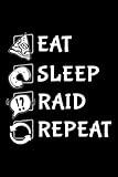 Running Log Book - Vintage Eat Sleep Raid Repeat Wow Gaming Video Gamer Design Art: Raid, Daily and Weekly Run Planner to Improve Your Runs, Track ... Day By Day Log For Runner & Jogger,Ag