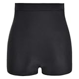 Frauen Plus Taille, Bikini-Slip, Badeshorts, Strand-Shorts, gerafft, BasFashion, Sexy, Schwarz , M