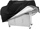 Grill Abdeckhaube, URKDDW 420D Oxford Grillabdeckung, Wetterfest und UV-Schutz Grillhaube/Grillschutzhülle/Grill Cover, 117 x 66 x 117