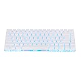 Mechanische Tastatur, Kabelgebundene 82 Tasten Tastatur mit Hintergrundbeleuchtung Desktop Notebook Computer Zubehör für Gaming Business Office PC Laptop Tastatur(Platin-Blu-ray-Version)