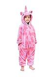 ABYED® Einhorn Kostüm Jumpsuit Onesie Tier Fasching Karneval Halloween kostüm Damen mädchen Herren Kinder Unisex Cosplay Schlafanzug