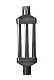 acerto 40639 Abgaswärmetauscher 120mm - Emaille * Energie sparen * Einfacher Einbau (80cm, Schwarz)