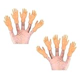 Tiny Hands Toy urkomisch realistisch aussehende Plastikhände für Kostüme und Streiche Tricks, um den Ärmel hochzuhalten (Hautfarbe)