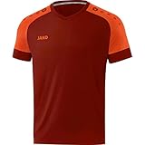 JAKO Kinder Trikot Champ 2.0 KA, weinrot/neonorange, 164, 4220