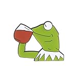 PULABO  Lustiger Unisexfrosch Pepe, der Rotwein-Ausdruck-Karikatur-Brosche Pin New Released trinkt Belieb