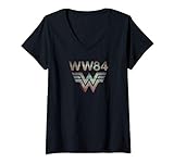 Damen Wonder Woman 1984 Static TV Lines T-Shirt mit V