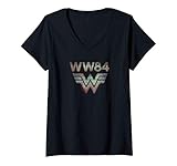 Damen Wonder Woman 1984 Static TV Lines T-Shirt mit V