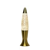 ROXY Elegante Lavalampe Glitter in Gold H:40cm G9 Retro Design Tischleuchte W