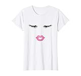 Damen Kosmetik Beauty Wimpern Mund Outfit Geschenk Lustig T-S
