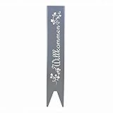 tuning-art EW100 Gartenstecker Gartenschild Willkommen | Edelrost Garten Deko |Abkantung | 120cm x 21cm, Motiv: