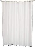Amazon Basics Duschvorhang, wasserabweisend, mit verstärktem Saum, Polyester, 180 x 200 cm, Weiß