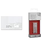 SIGEL GL141 Premium Glas-Whiteboard 100x65 cm super-weiß / Glas Magnettafel - weitere Farben/Größen & GL701 SuperDym-Magnete Zylinder silber, Ø 1x1 cm, 10er-Set für Glas-Mag