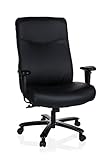 hjh OFFICE 738000 Chefsessel XXL Everest Kunstleder Schwarz Schreibtischstuhl gepolstert bis 180 kg belastb