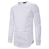 XDJSD Herren T-Shirts Langarm Herren Rundhals T-S
