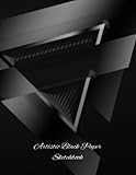 Artistic Black Paper Sketchbook: Large Black Paper Sketchbook for Sketching, Drawing and Doodling Notebook for Gel, Chalk, Metallic & Neon ... Pages 8.5 X 11 (Black Paper - 3D Cover Art)