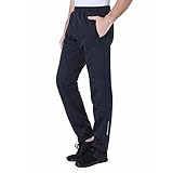 Fahrradhose Herren Lang Winter Thermo Radhose Herren Lang mit Fleecefutter - Winddicht Wasserabweisend Fahrrad Winterhose Männer Dunkelgrau XXL