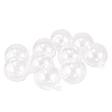 10x Erfüllbare Acrylkugeln Bastelkugeln Weihnachtskugeln Baumkugeln Dekokugeln Basteln Handwerk - 3