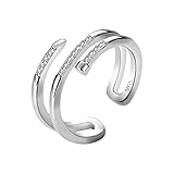 [Opening Adjustable] Verlobungsring Eheringe Promise Verlobung Ring Silber 925 Damen, Silberringe Trauringe Damenring Vorsteckring Hochzeitsringe Antragsring Entouragering Ring