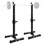 EPFHR Langhantelablage bis 200kg Squat Rack Multi-Funktions Barbell Rack Höhenverstellbarer Hantelständer für Sportstudio Dip-Station Tragbare Krafttraining Kurzhantelablag