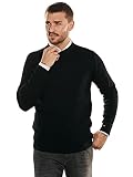 emilio adani Herren Pullover aus Merinowolle, 32065, Schwarz in Größe XXL