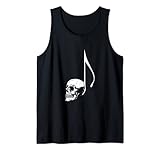 Musiknoten-Musiker, Totenkopf, Skelett, Orchester, Bassist Band Tank Top