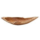 Exklusive Teak Holz Schale 60cm ROOT BOAT massives W