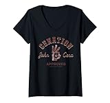 Damen US WWE John Cena Cenation zugelassen 01 weiß T-Shirt mit V