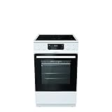 Gorenje ECS 5350 WPA Elektro-Standherd mit Glaskeramik-Kochfeld / 50 cm / 70 Liter / ExtraSteam / ChildLock / GentleClose / Versenkbare Knebel / AquaClean / PerfectGrill / Teleskopauszüge / weiß