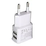 Greatangle-UK 1A Tragbares Dual-USB-Netzteil Handy-Ladegerät Steckdose Reise Smart Matching-Ladegerät-Adapter für Smartp