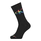 Calvin Klein Socks Mens Jeans CK Men's Pride Crew (1 Pack) Socks, Black, ONE S