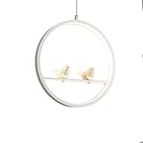 LYUN kronleuchter Moderne kreative led pendelleuchten bar esszimmer Suspension leuchte Vintage loft Vogel anhänger hängelampe Hängelampe (Color : White, Größe : A)
