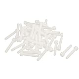 X-DREE M4x25mm 0.7mm Pitch Nylon Innensechskantschlüssel Zylinderschraube Schrauben Weiß 50pcs(M4x25mm 0.7mm Pitch Nylon Hexclave Llave Socket Head Cap Tornillos Tornillos BLANC-O 50p