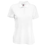 Fruit of the Loom Damen Lady-Fit Premium Poloshirt (XL) (Weiß)