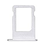 jbTec SIM-Tray/SD-Card Karten-Halter passend für Apple iPhone 5 / 5s / SE - Slot Schlitten Kartenhalter Karte Rahmen Simkarten Simkartenhalter, Farbe:Silb