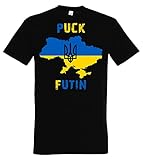 Youth Designz Herren T-Shirt Ukraine Puck Futin - Schwarz 5XL