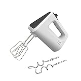 Krups GN4001 3 Mix 4000 Handmixer | 450 Watt | robustes Design | variabler Geschwindigkeitsregler | Turbo- und Auswurf-Funktion | inkl. 2 Rührbesen und 2 Knethaken | Weiß/G