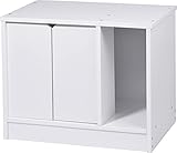 dobar Kleiner Katzenschrank Zeta mit Trennwand, Katzenhöhle für das Badezimmer, 60 x 40 x 49 cm, 35266