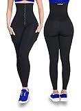 AIRYFAB Taillentrainer Korsett Leggings, schwarz, Groß