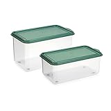 Genius Nicer Dicer Speed Light Zubehör-Set 4-tlg Auffangbehälter mit Frischhaltedeckel - Behälter mit dem Nicer Dicer Speed Light kompatibel | Fassungsvermögen 1x900ml, 1x 630